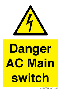 Danger AC Main switch 